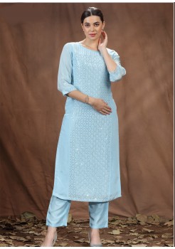 Blue  Chicken Designer Kurti